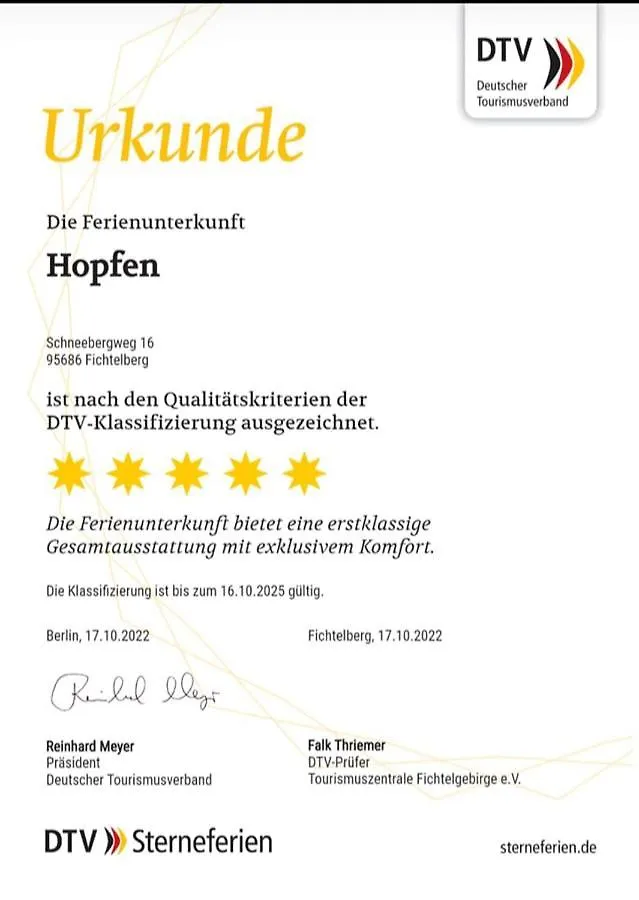 Ferienwohnungen Hopfen Und Malz Fichtelberg 0*,
